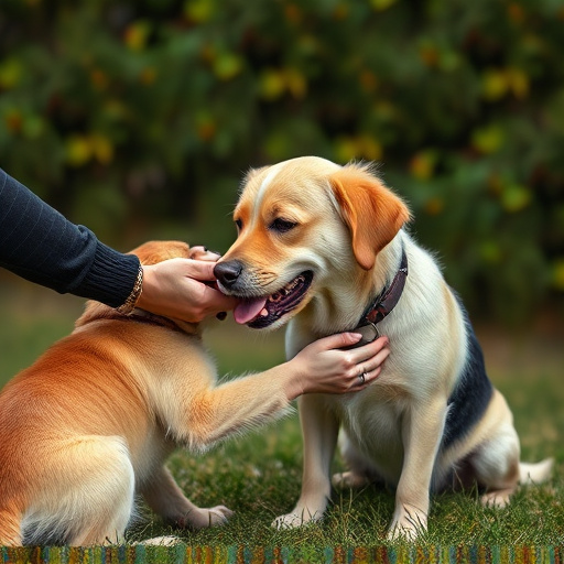 dog petting