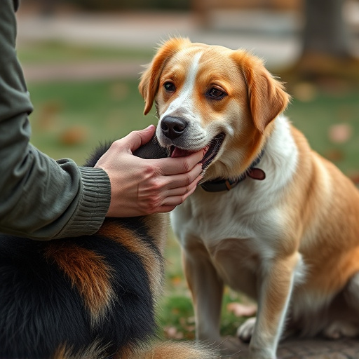 dog petting