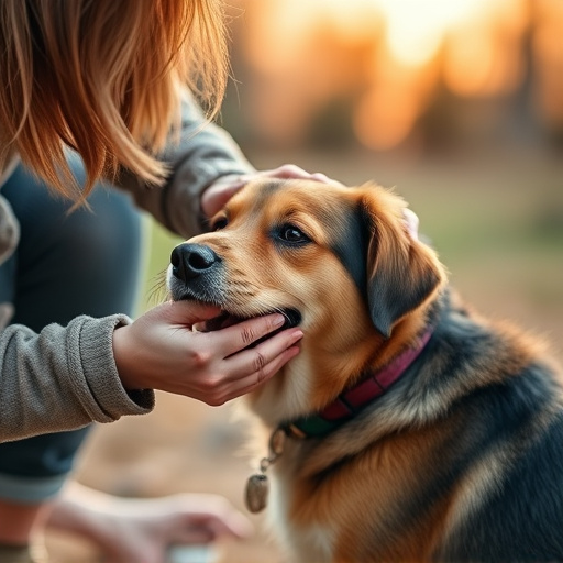 dog petting
