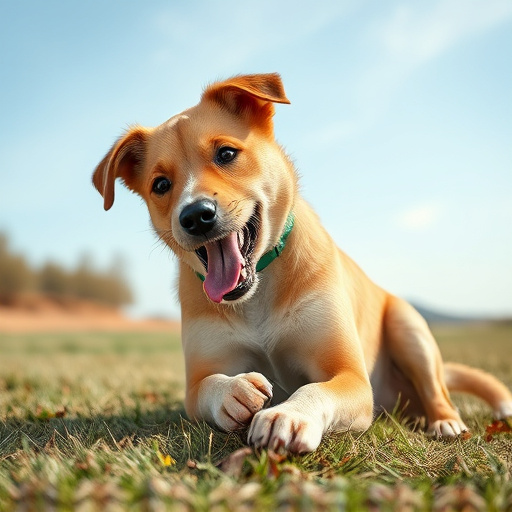 dog playing