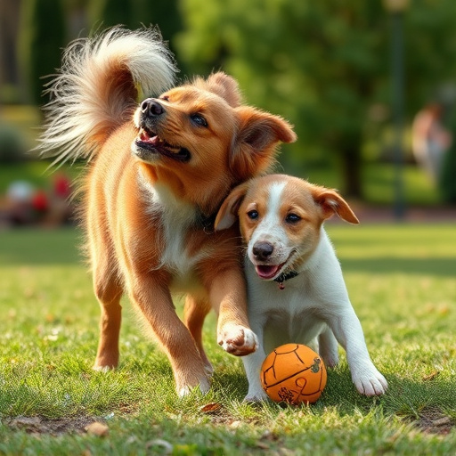 dog playing