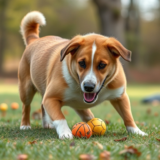 dog playing