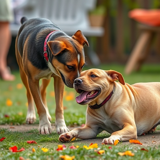 dog playing