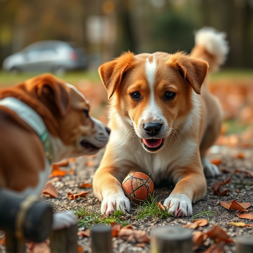 dog playing