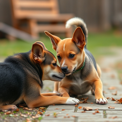 dog playing