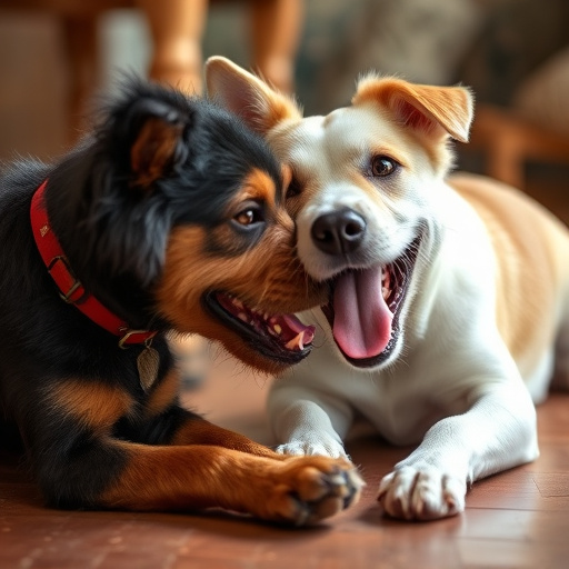 dog playing