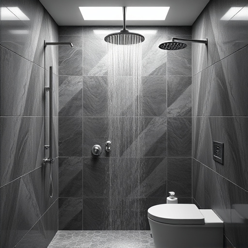 showers in bathroom