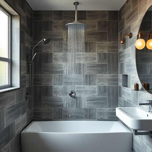 showers in bathroom