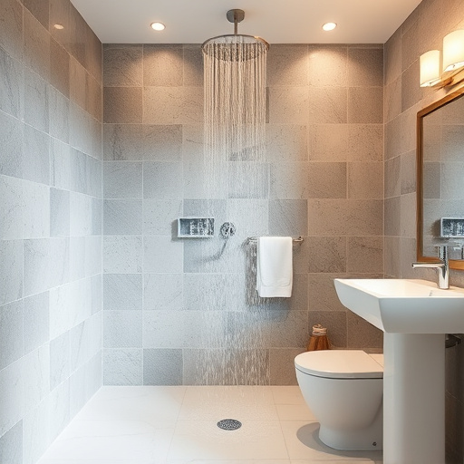 showers in bathroom