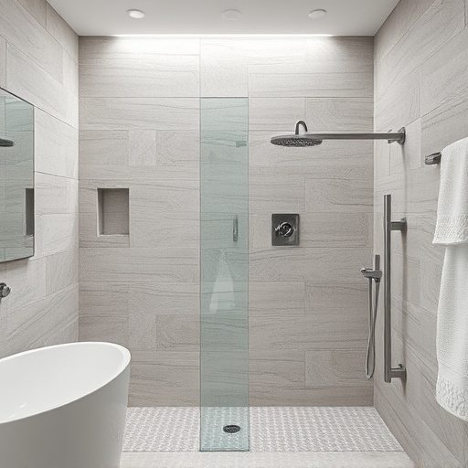 showers in bathroom