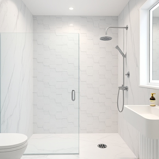 showers in bathroom