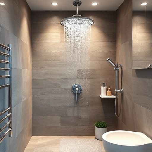 showers in bathroom