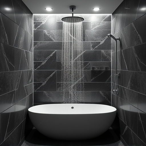 showers in bathroom