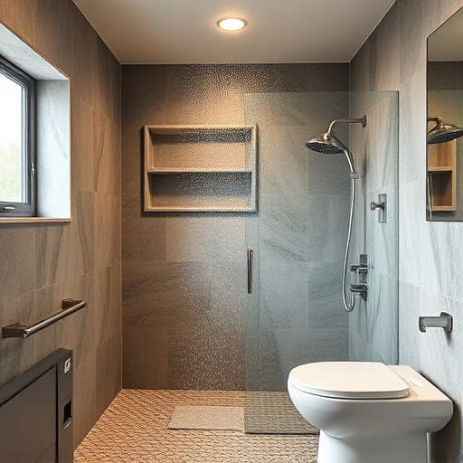 showers in bathroom