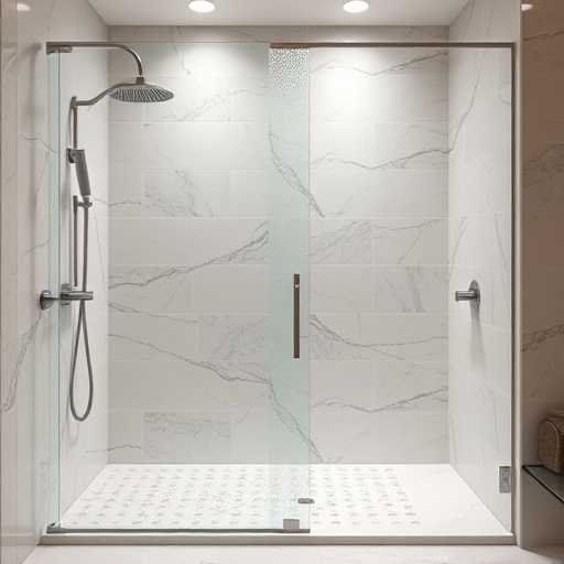 showers in bathroom