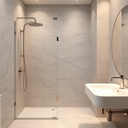 showers in bathroom
