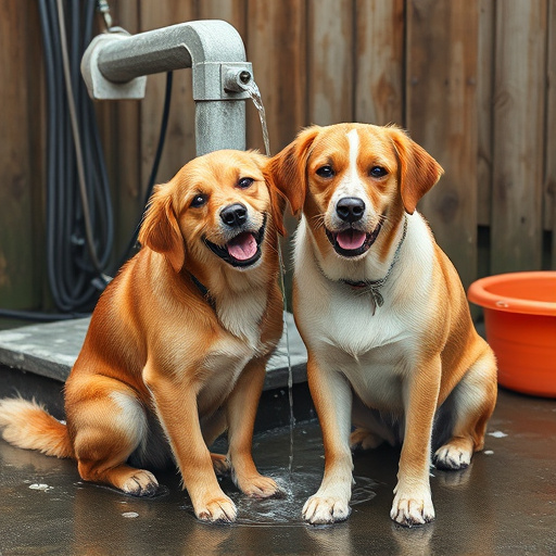 washing dogs