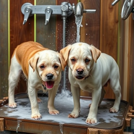 washing dogs