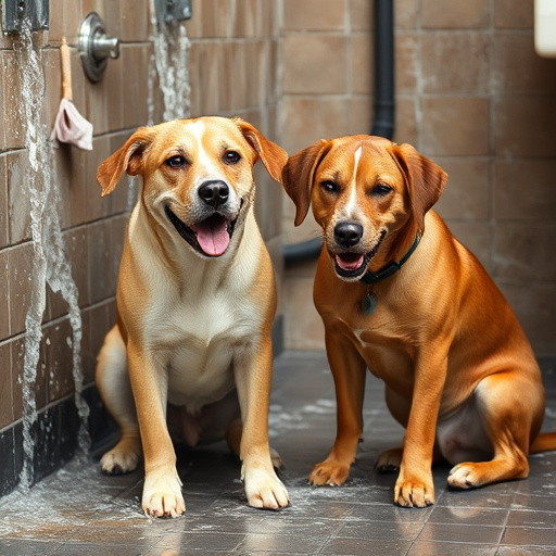 washing dogs