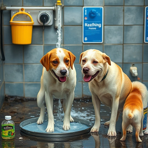 washing dogs