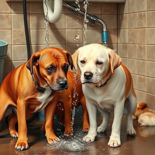 washing dogs