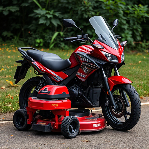 yamaha motorcycles, lawn mower, motorcycle