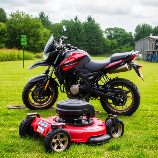 yamaha motorcycles, lawn mower, motorcycle
