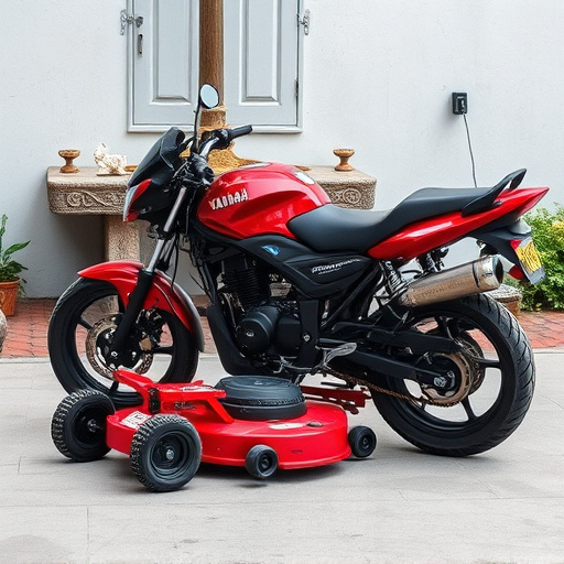 yamaha motorcycles, lawn mower, motorcycle