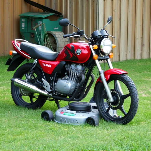 yamaha motorcycles, lawn mower, motorcycle