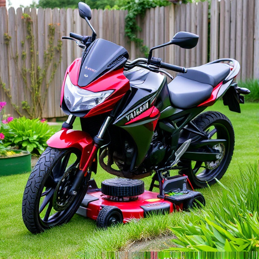 yamaha motorcycles, lawn mower, motorcycle