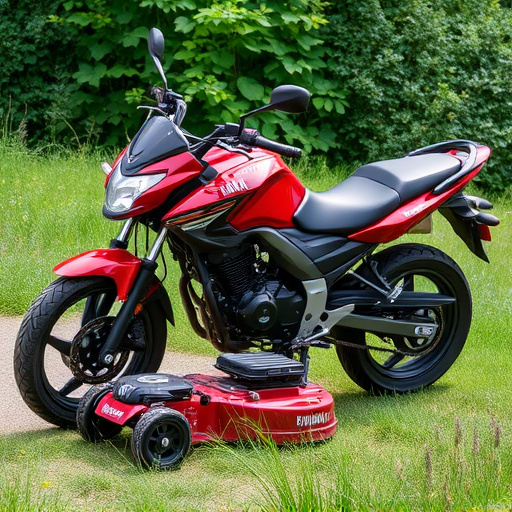 yamaha motorcycles, lawn mower, motorcycle