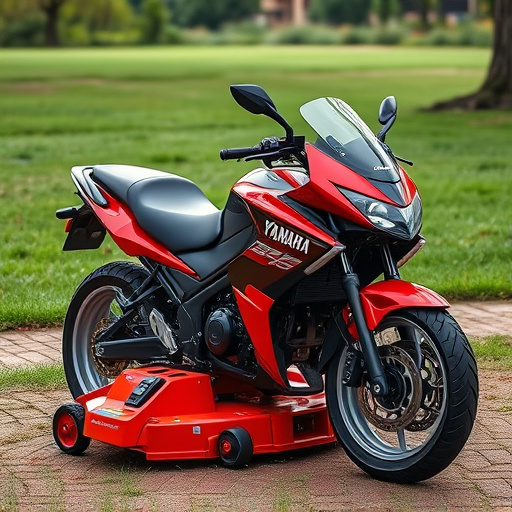 yamaha motorcycles, lawn mower, motorcycle