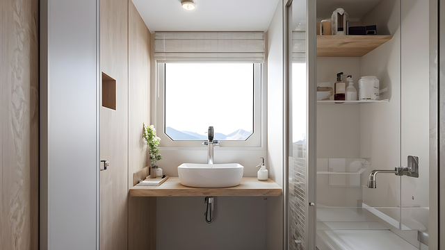 bathroom with showers