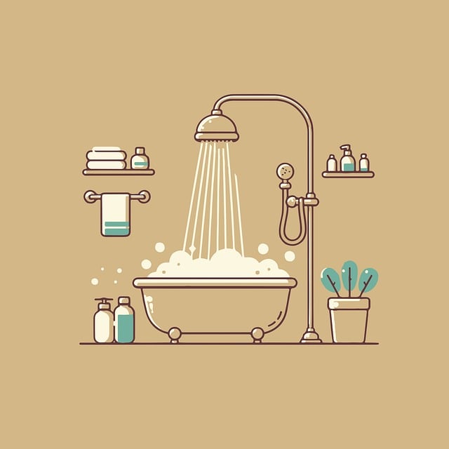 bathroom with showers