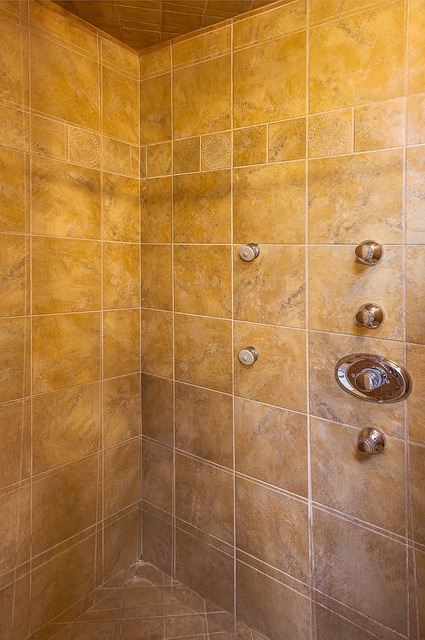 bathroom with showers