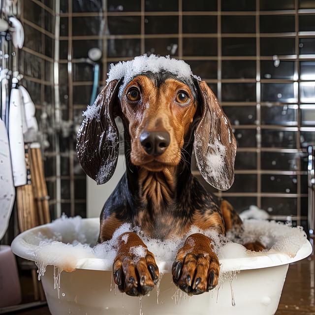 dog bathing