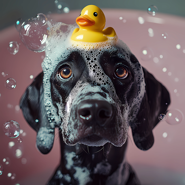 dog bathing